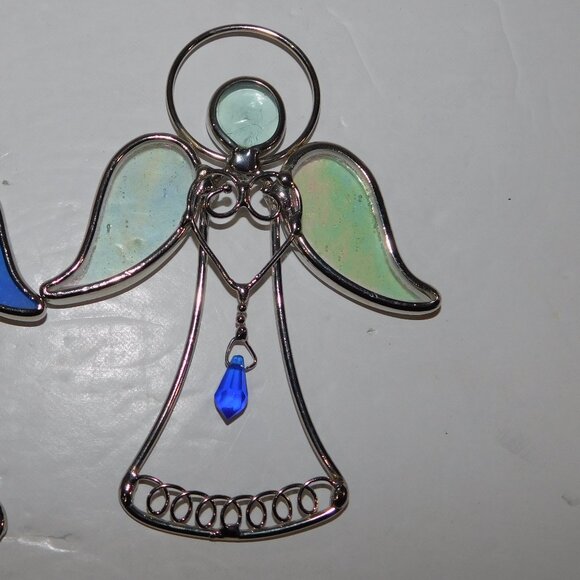 Set 3 Stained Glass Angel Christmas Ornaments - Picture 4 of 5